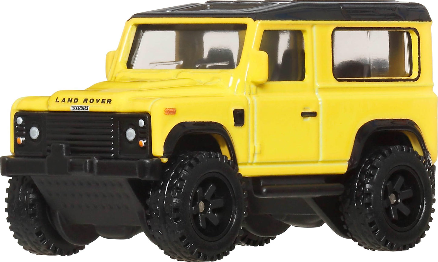Hot Wheels Premium Car Culture Land Rover Defender 90 – 1:64 Die-Cast with Real Riders Tires