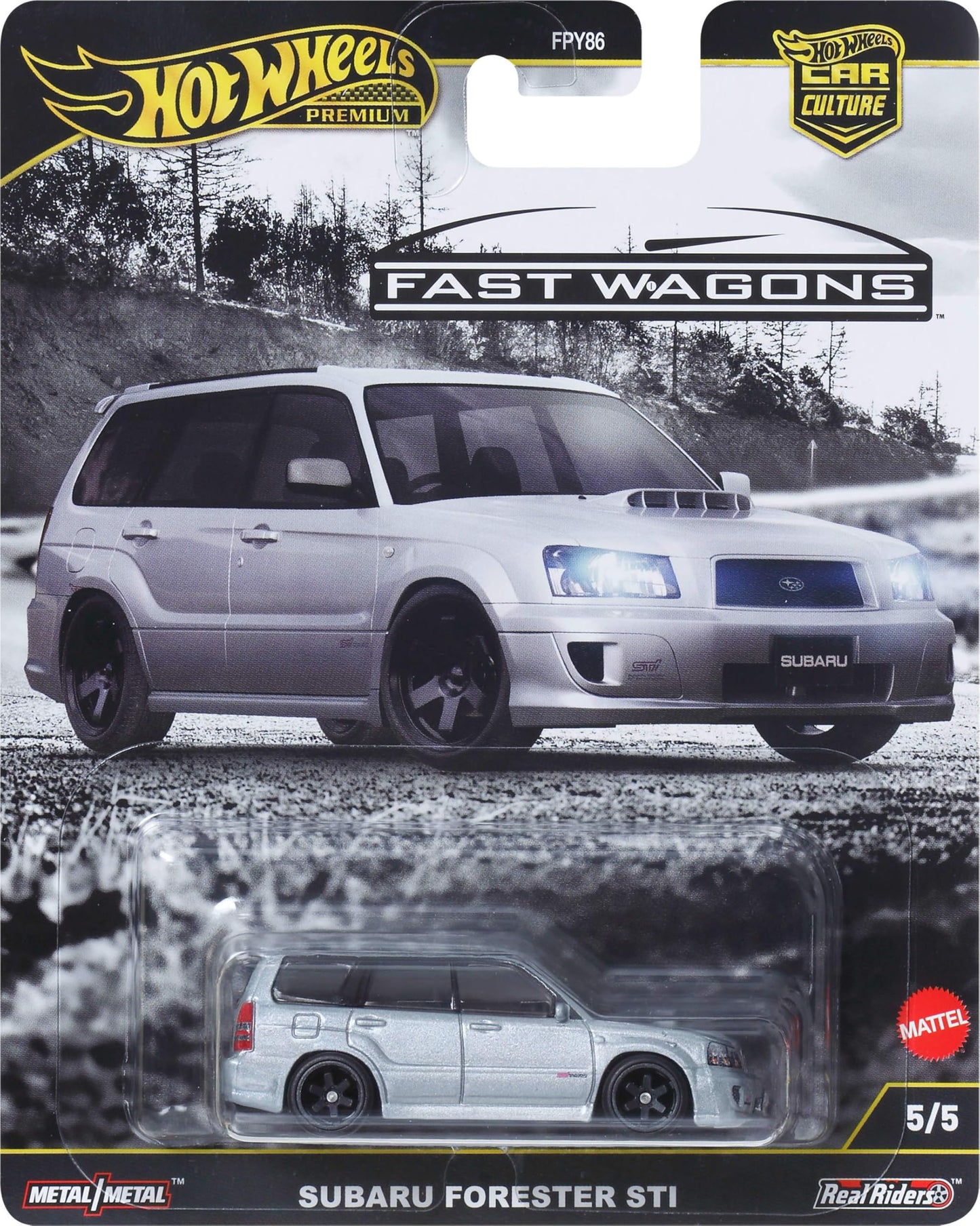 Hot Wheels Premium Car Culture Subaru Forester STI Ronin Run 2 – 1:64 Die-Cast with Real Riders