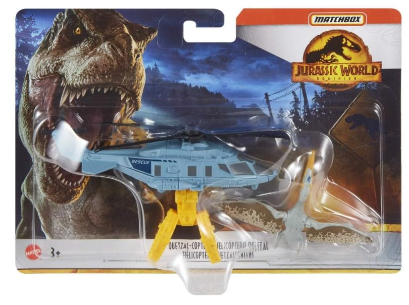 Hot Wheels Jurassic World Rebirth: Quetzal-Copter Quetzalcoatus Dinosaur Vehicle and Figure