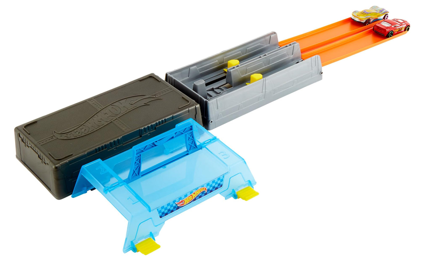 Hot Wheels Race Case Playset with Dual Launchers & 1:64 Cars