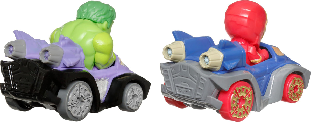 Hot Wheels RacerVerse Hulk & Iron Man 2-Pack Die-Cast Cars for Track Racing
