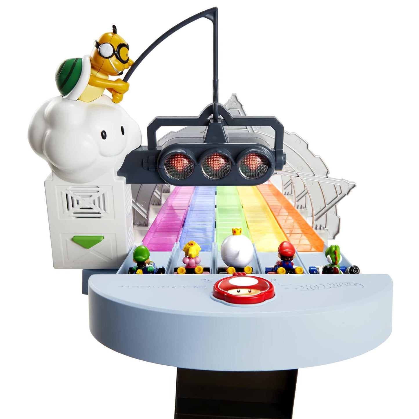 Hot Wheels Mario Kart Rainbow Road Raceway — 8-Foot Track with Lights & Sounds