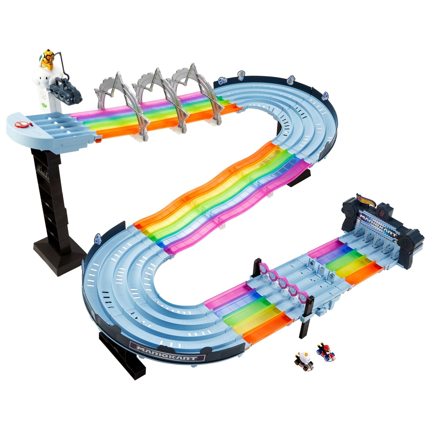 Hot Wheels Mario Kart Rainbow Road Raceway — 8-Foot Track with Lights & Sounds