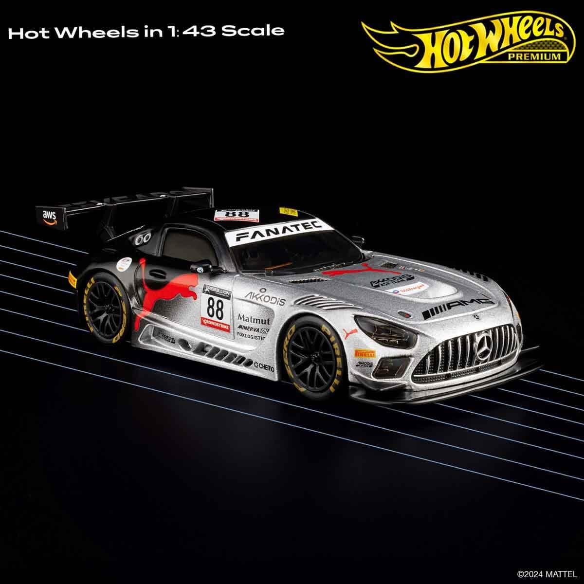 Hot Wheels Real Riders Mercedes-AMG GT3 Die Cast Car 1:43 Scale