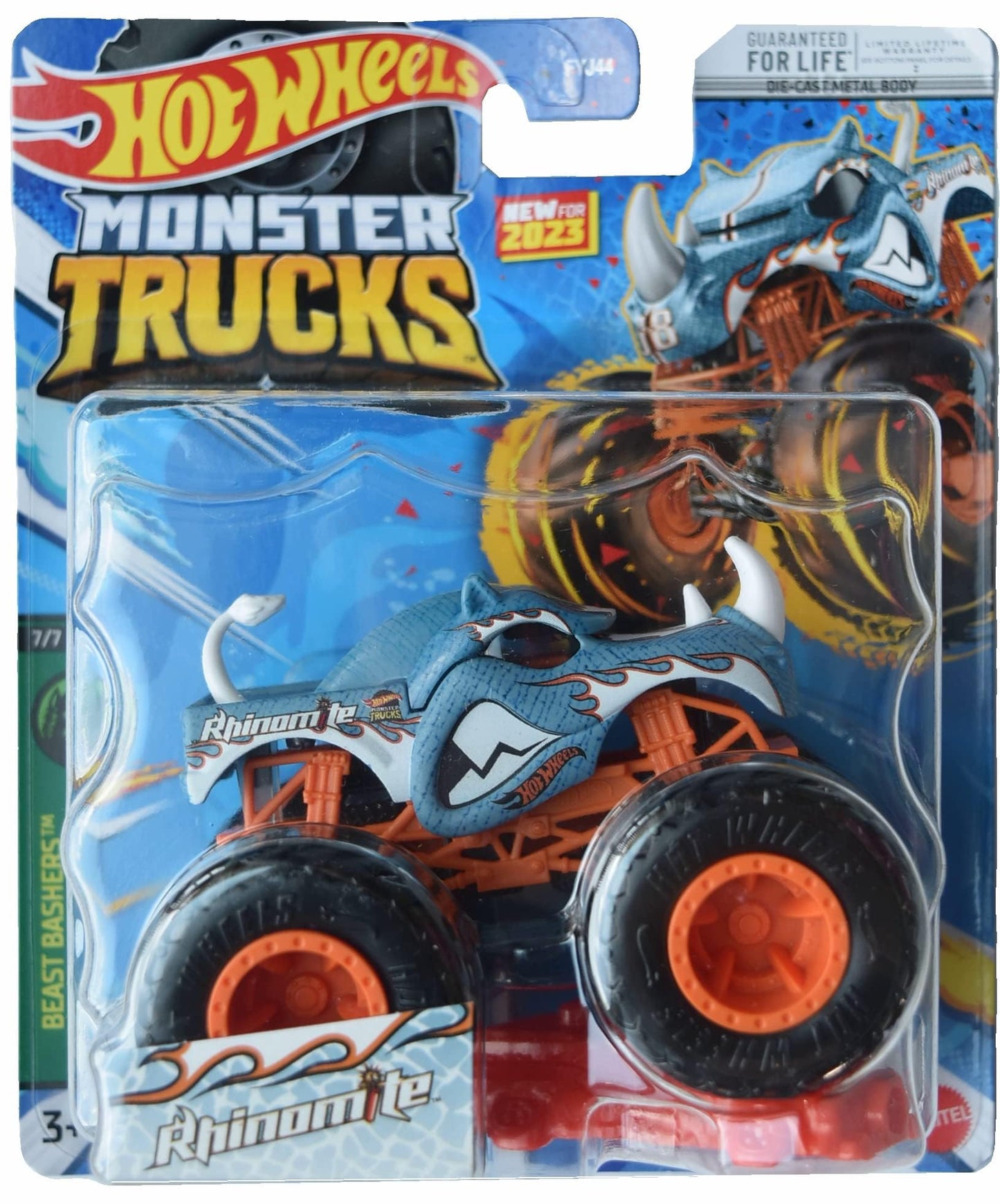 Hot Wheels Rhinomite Monster Truck – Beast Bashers 7/7: Connect and Crash Car