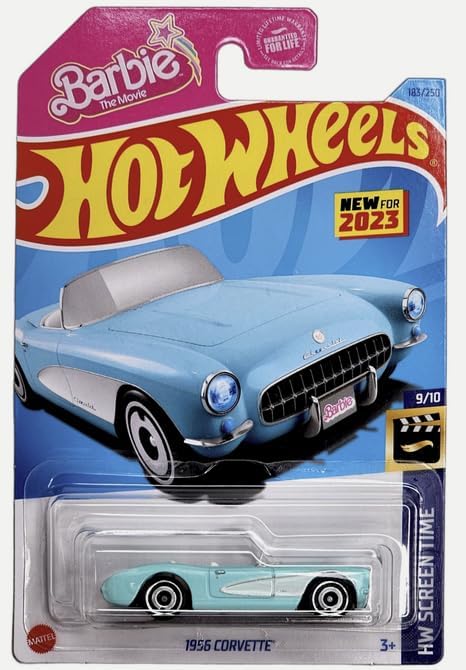 Hot Wheels 1956 Corvette – HW Screen Time 9/10 (Blue) Diecast Toy Car