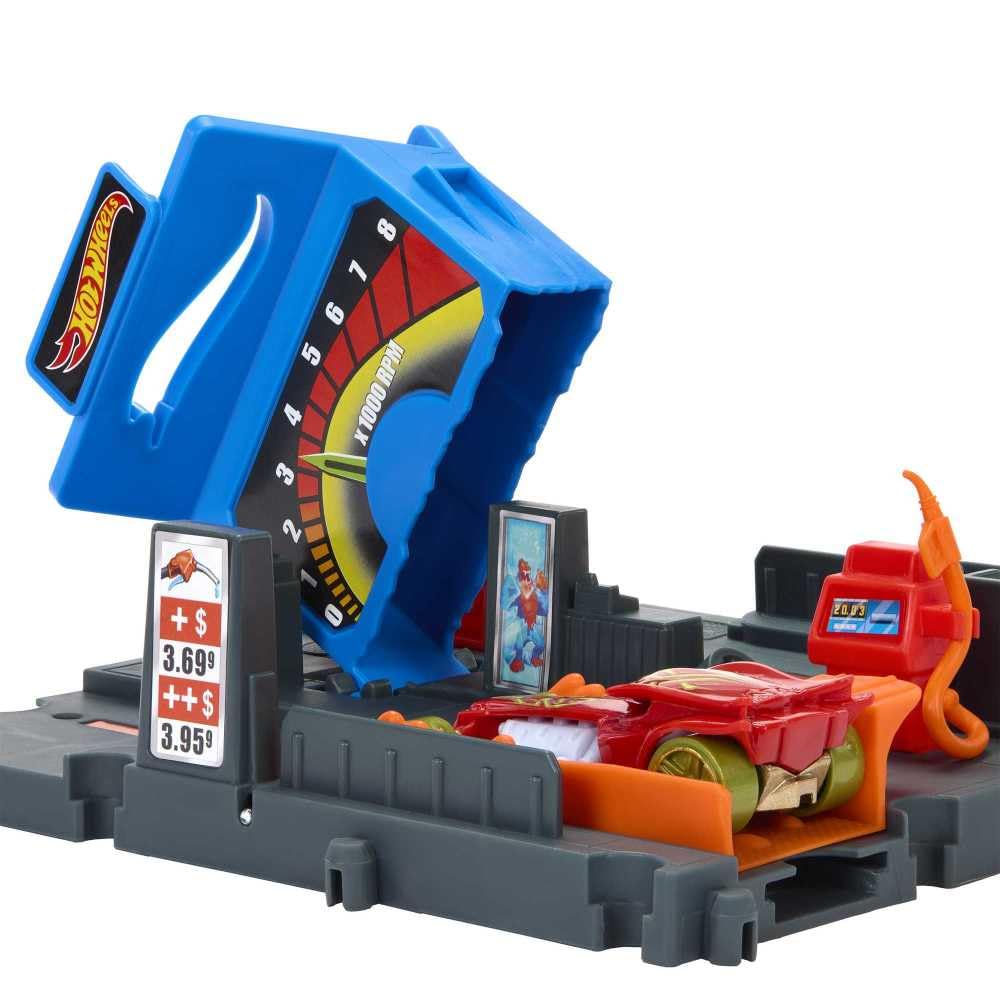 Hot Wheels Fuel Station Shift Station Essence Gas Station – 1 Vehicle Included