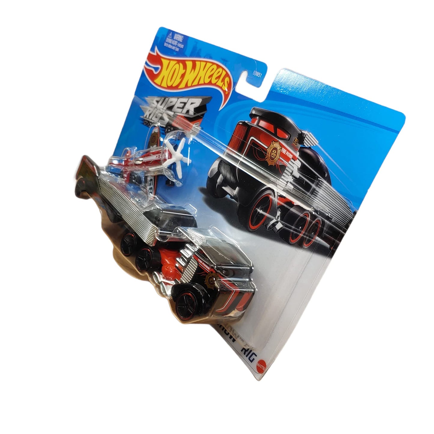 Hot Wheels Super Rigs Sky Show Rig – Diecast Car with Detachable Trailer and Airplane