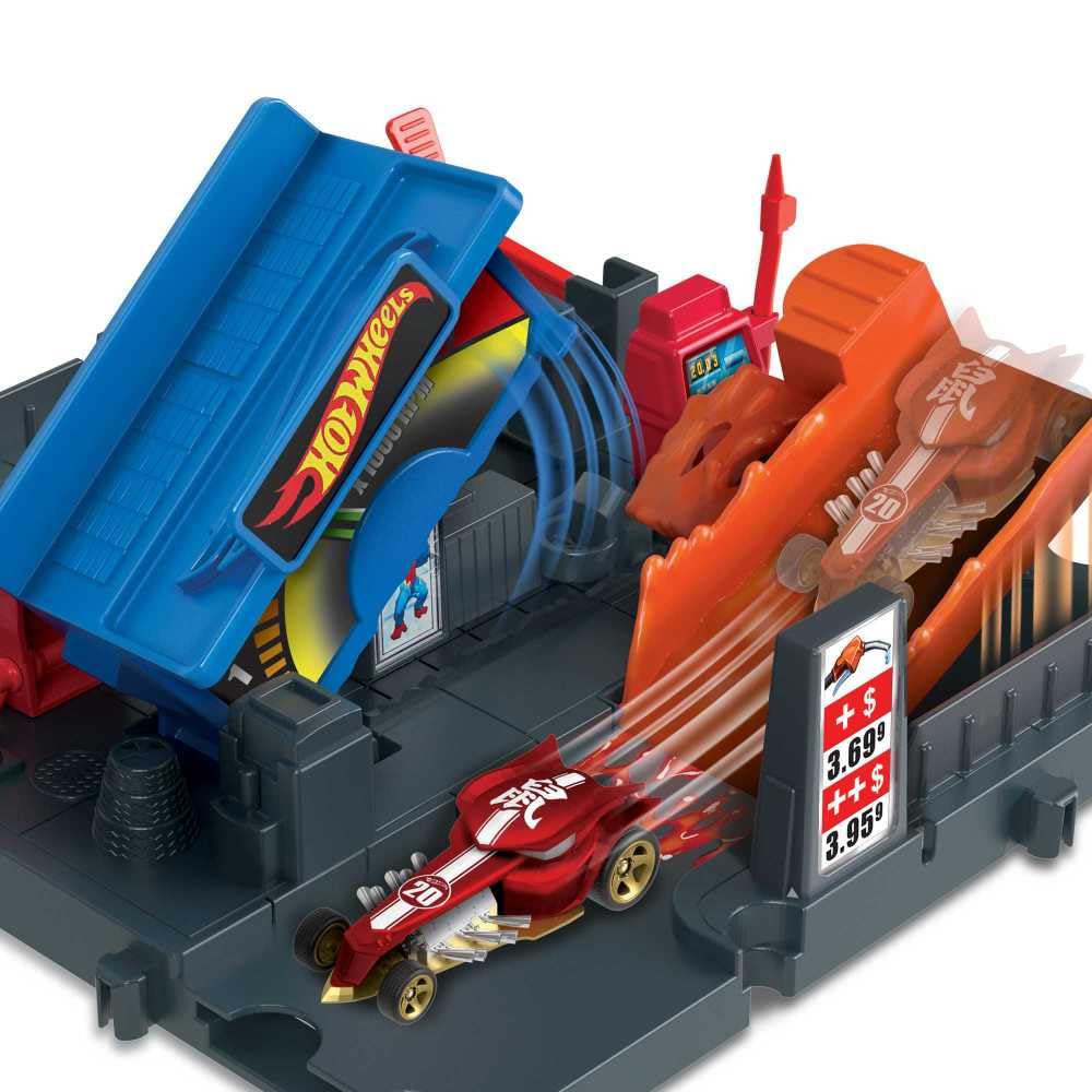 Hot Wheels Fuel Station Shift Station Essence Gas Station – 1 Vehicle Included