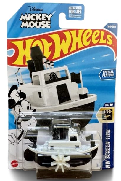 Mattel Hot Wheels Steamboat William – Black & White 1:64 Die-Cast Car | Screen Time Series 10/10