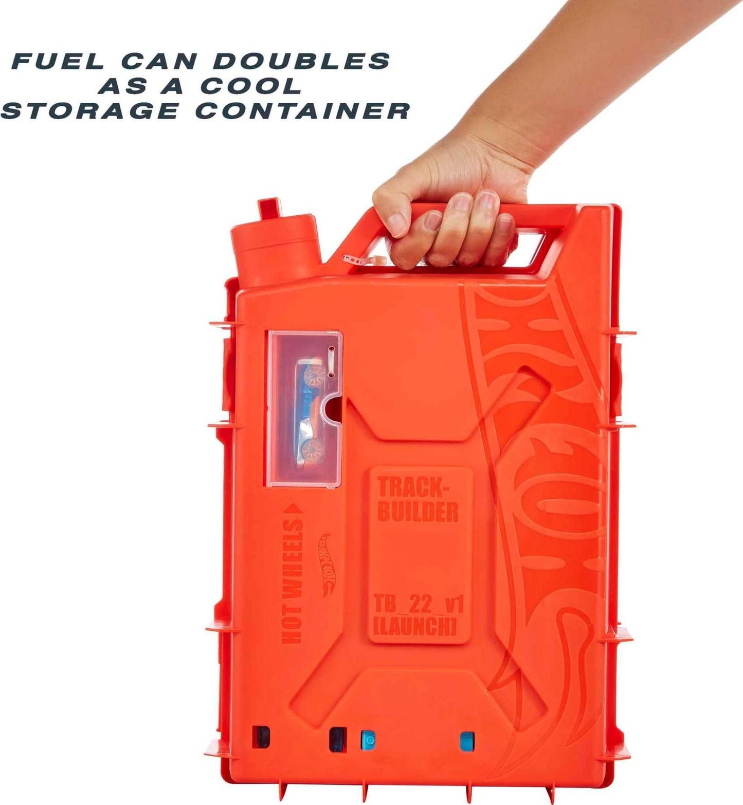 Hot Wheels Track Builder Unlimited Fuel Can Stunt Box – 14-Piece Set + 1:64 Vehicle