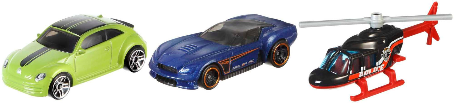 Hot Wheels 3 Car Pack – 1:64 Scale Die-Cast Vehicles | Starter Set for Kids 3+