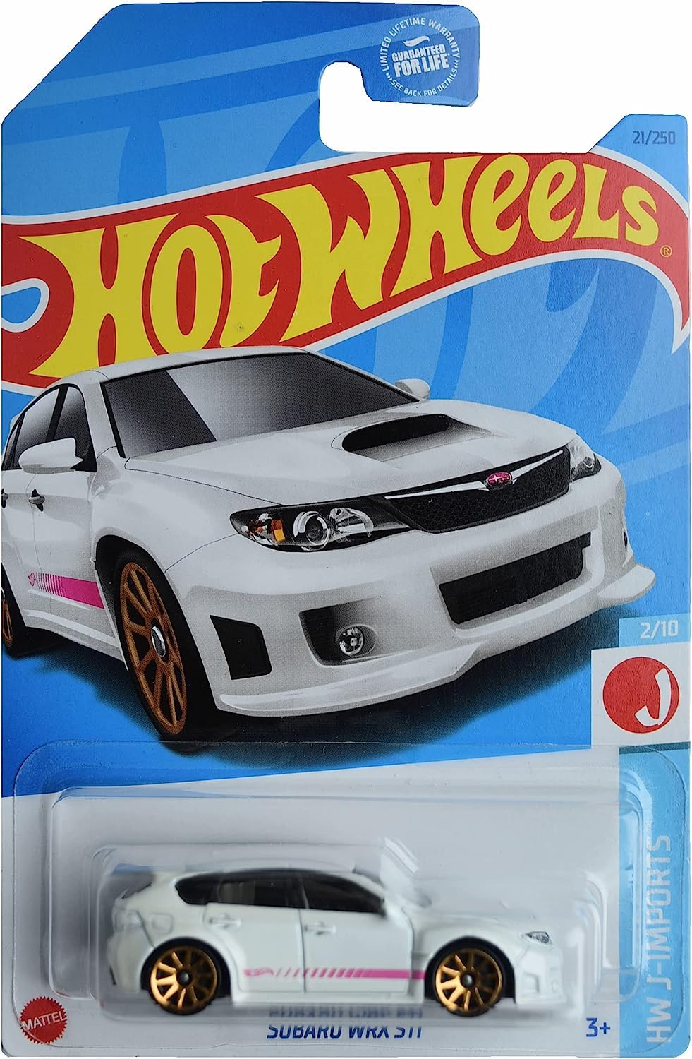 Hot Wheels Subaru WRX STI HW J-Imports 2/10 White – 1:64 Die-Cast Collectible (21/250)