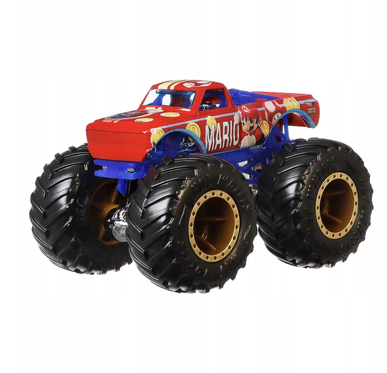 Hot Wheels Super Mario Monster Trucks Series - 9 cm Die-Cast Collectible