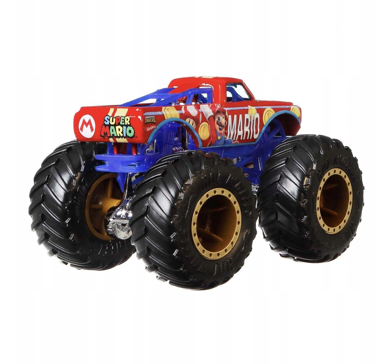 Hot Wheels Super Mario Monster Trucks Series - 9 cm Die-Cast Collectible