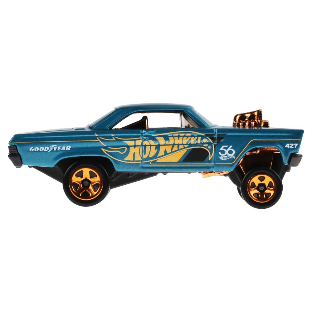 Hot Wheels Collectible Die-Cast Vehicle - 1965 Mercury Comet Cyclone Teal & Gold (HDH54-4/6)