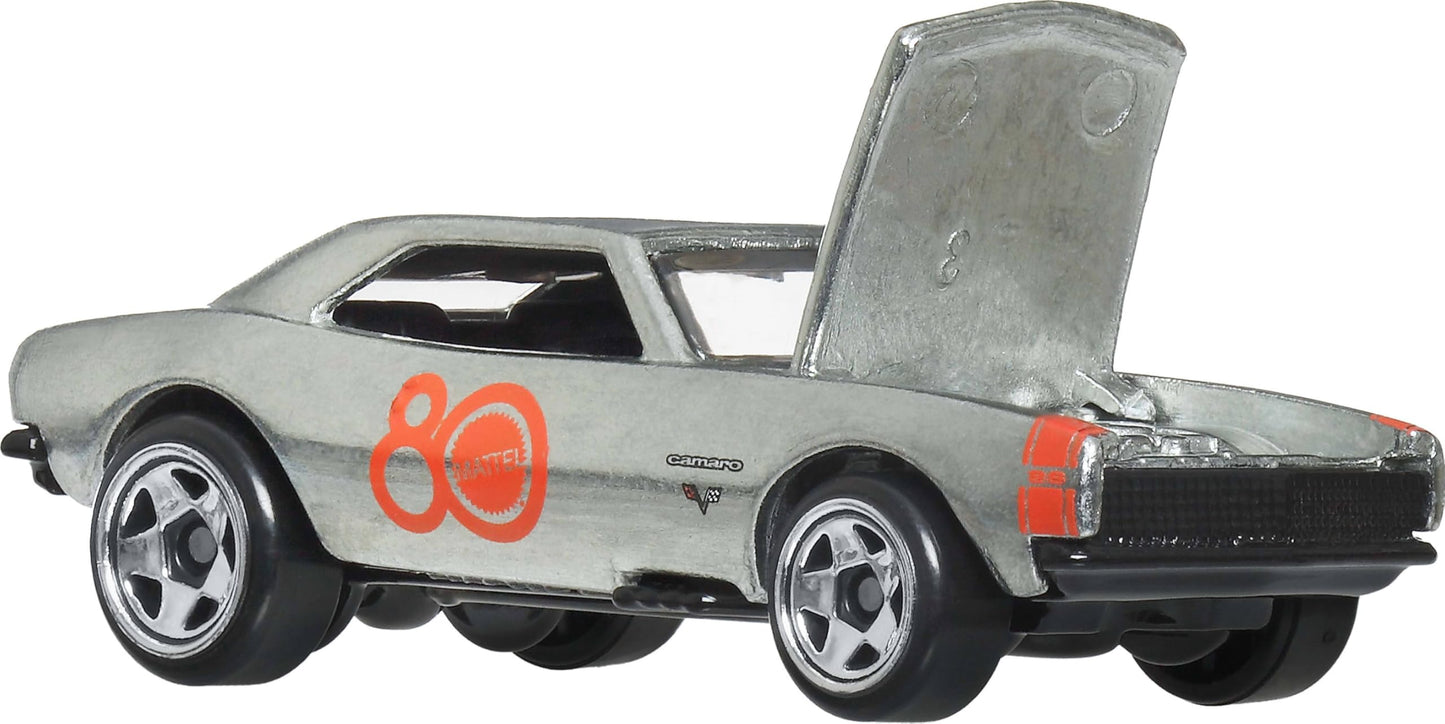 Hot Wheels 80th Anniversary 7-Pack Die-Cast Mini Cars – Zamac Finish, 3+ (JHF01)