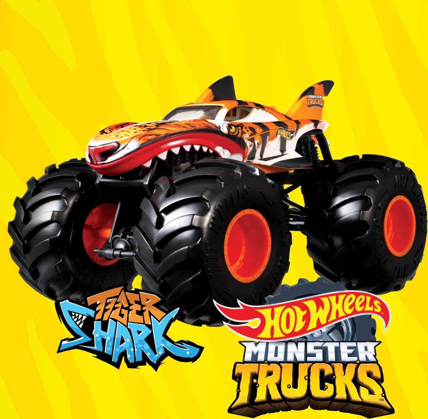 Hot Wheels 1:24 Tiger Shark Monster Truck – Oversized Die-Cast Vehicle