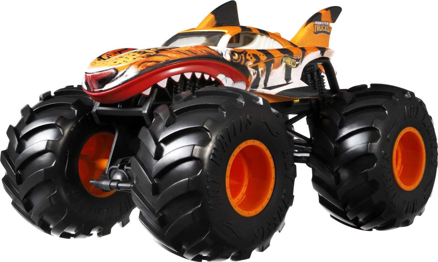 Hot Wheels 1:24 Tiger Shark Monster Truck – Oversized Die-Cast Vehicle