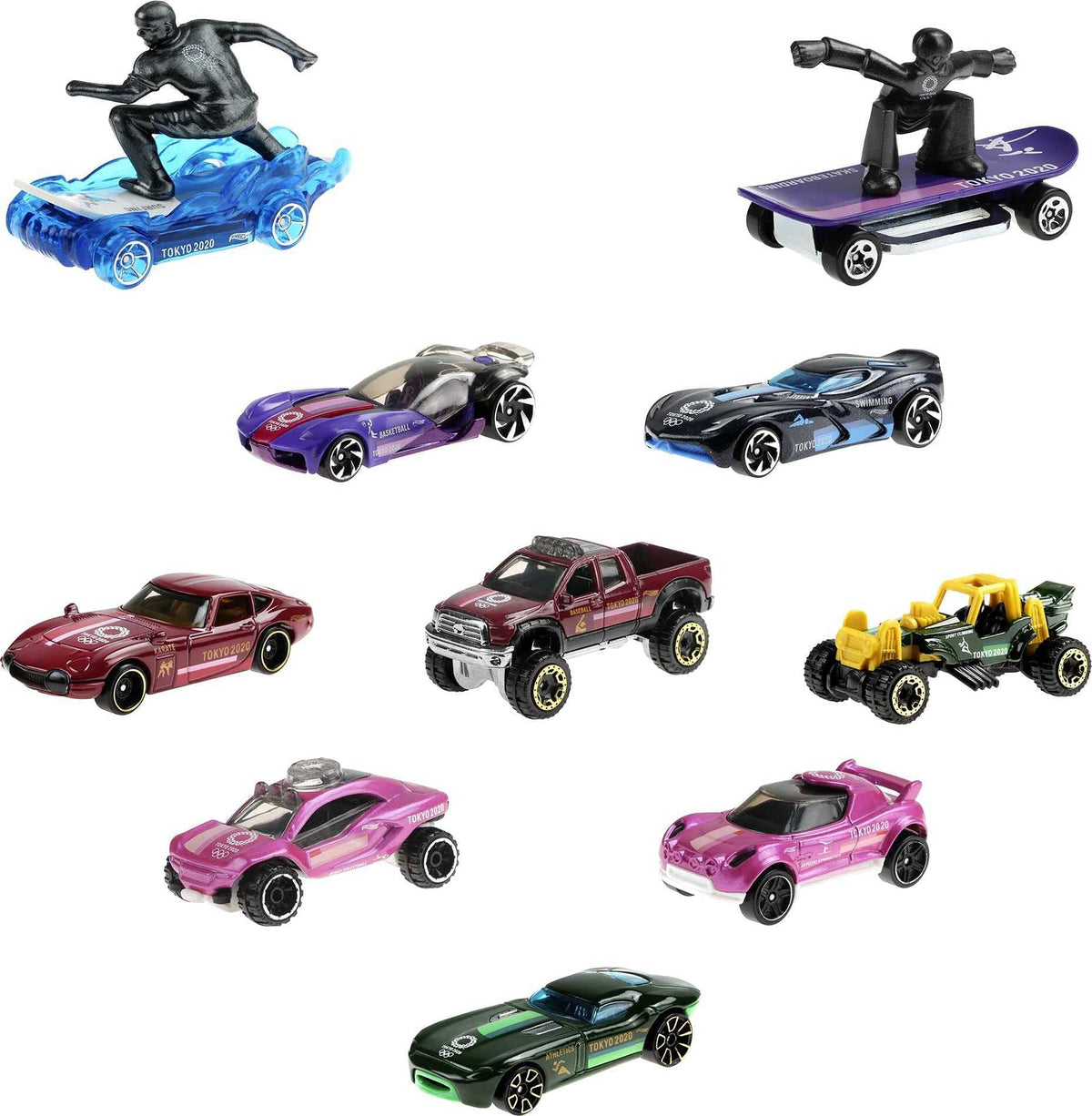 Hot Wheels Tokyo 2020 Olympics 10-Car Pack – 1:64 Scale Sports Cars