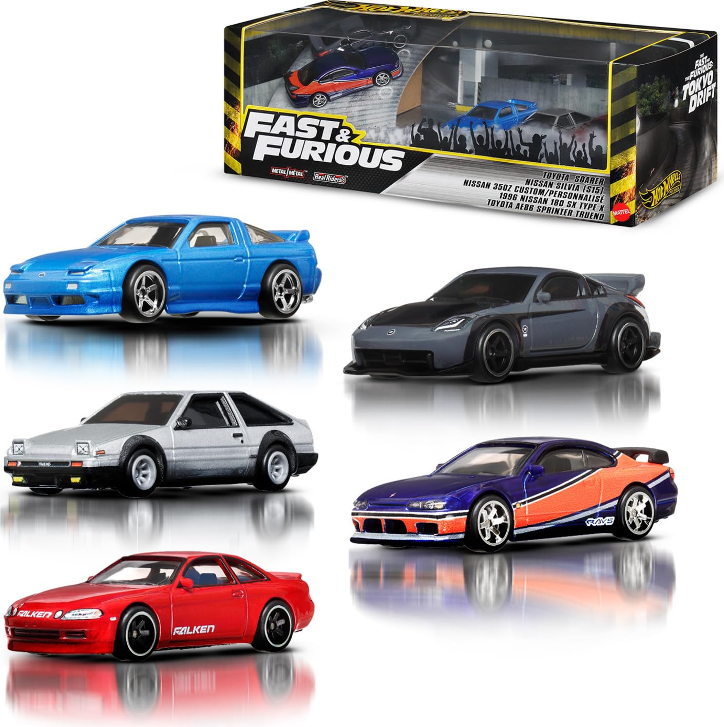 Hot Wheels Premium Fast & Furious Tokyo Drift 5-Pack - 1:64 Die-Cast Cars