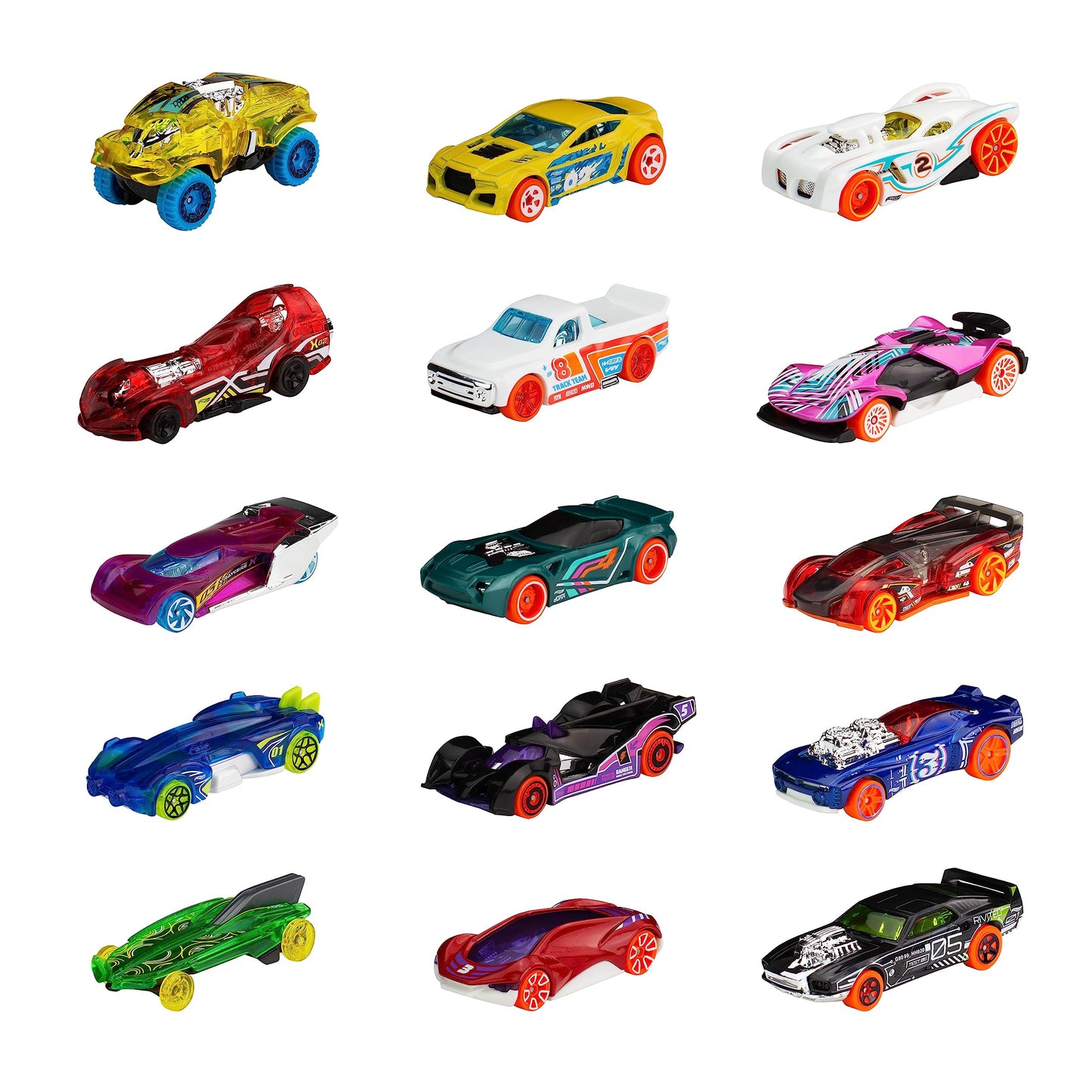 Hot Wheels Track Bundle: 15 Cars in 3 Track-Themed Packs | 1:64 Scale