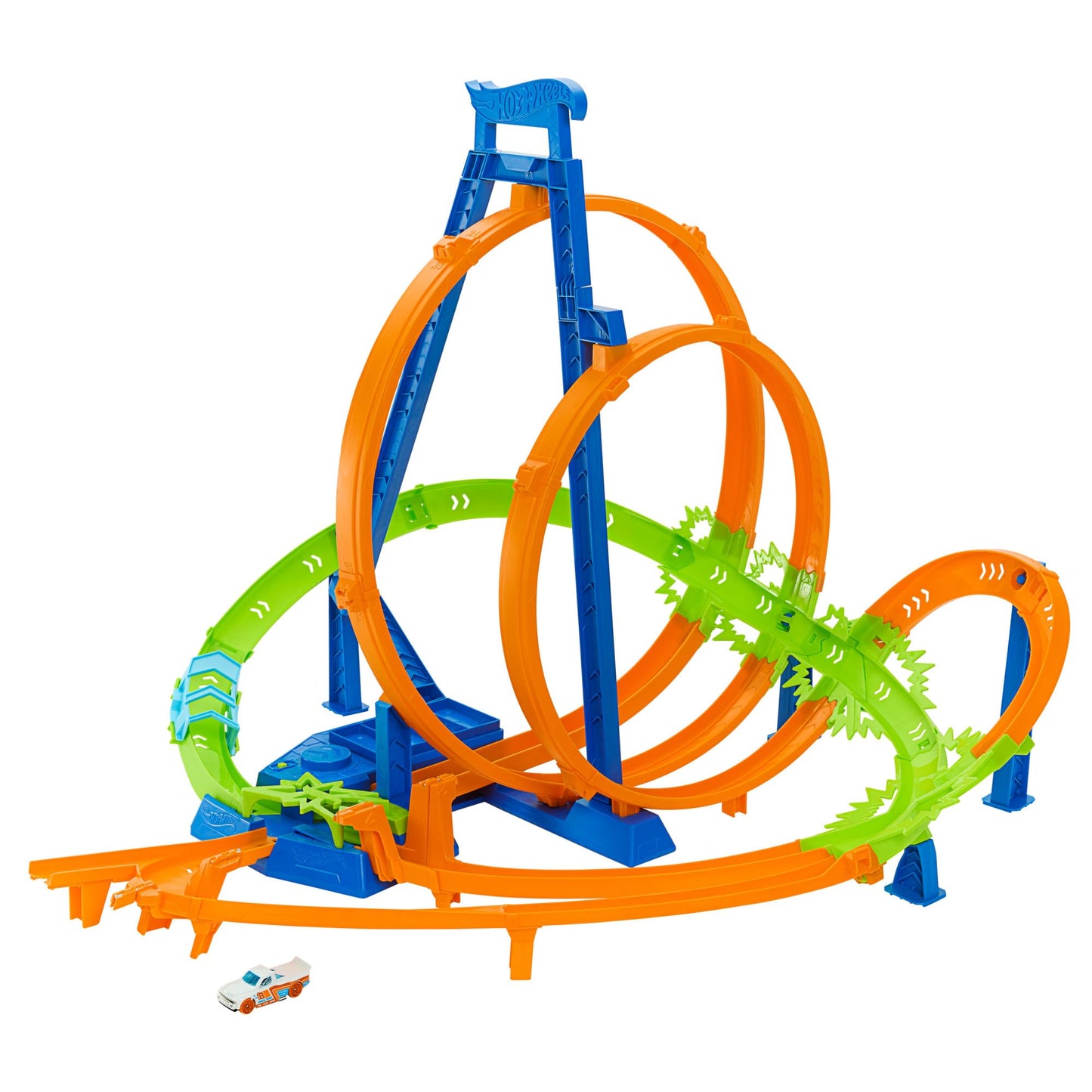 Hot Wheels Action Epic Crash Dash Track Set – 5 Crash Zones, Motorized Booster, 1:64 Scale Car (Amazon Exclusive)