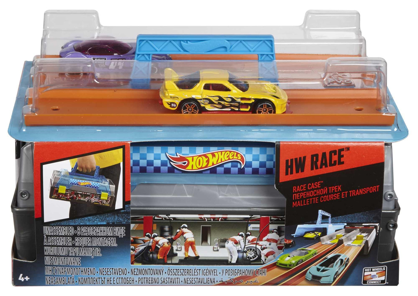 Hot Wheels Race Case Playset with Dual Launchers & 1:64 Cars