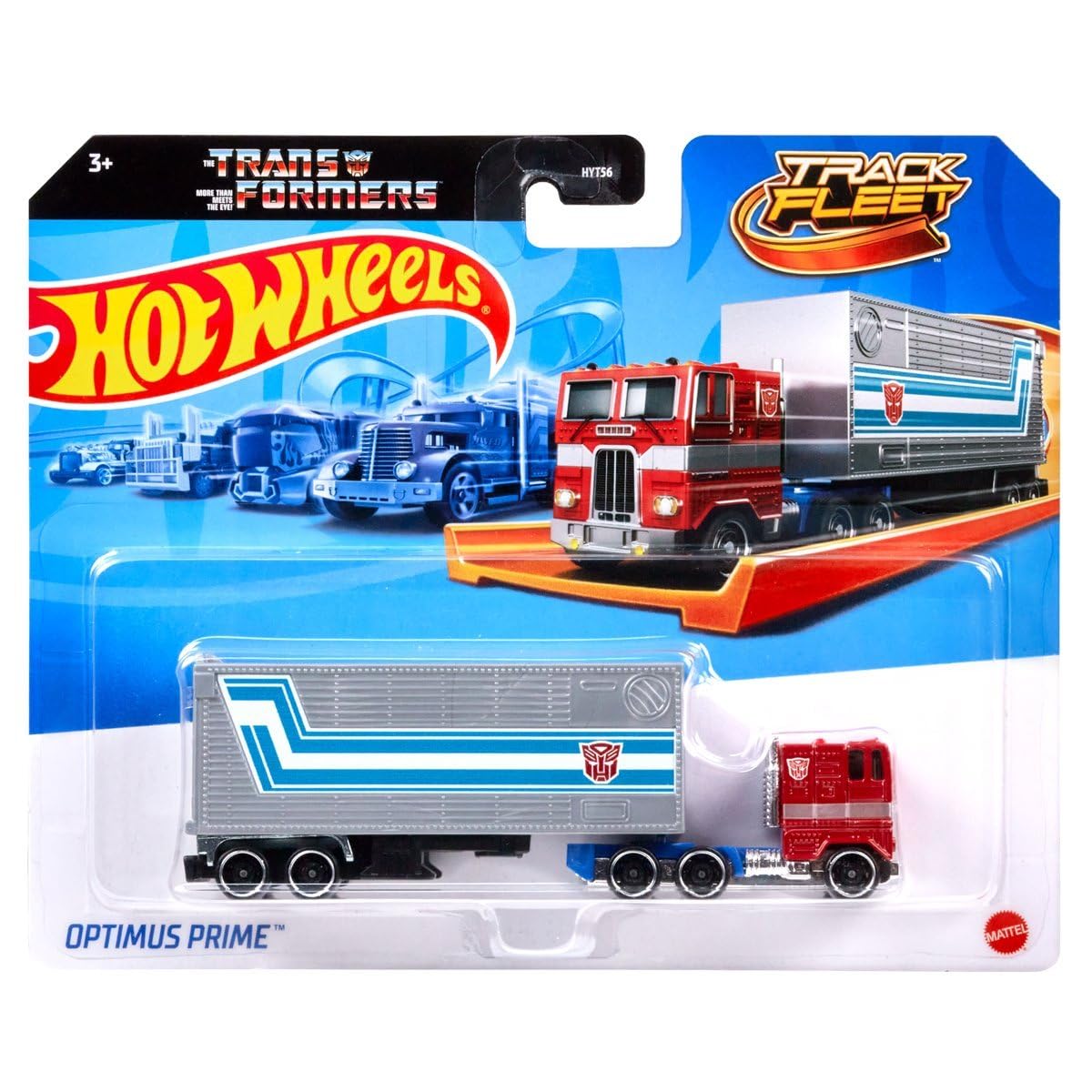 Hot Wheels Track Fleet Transformers Optimus Prime – 2-in-1 Transforming Truck & Track Set