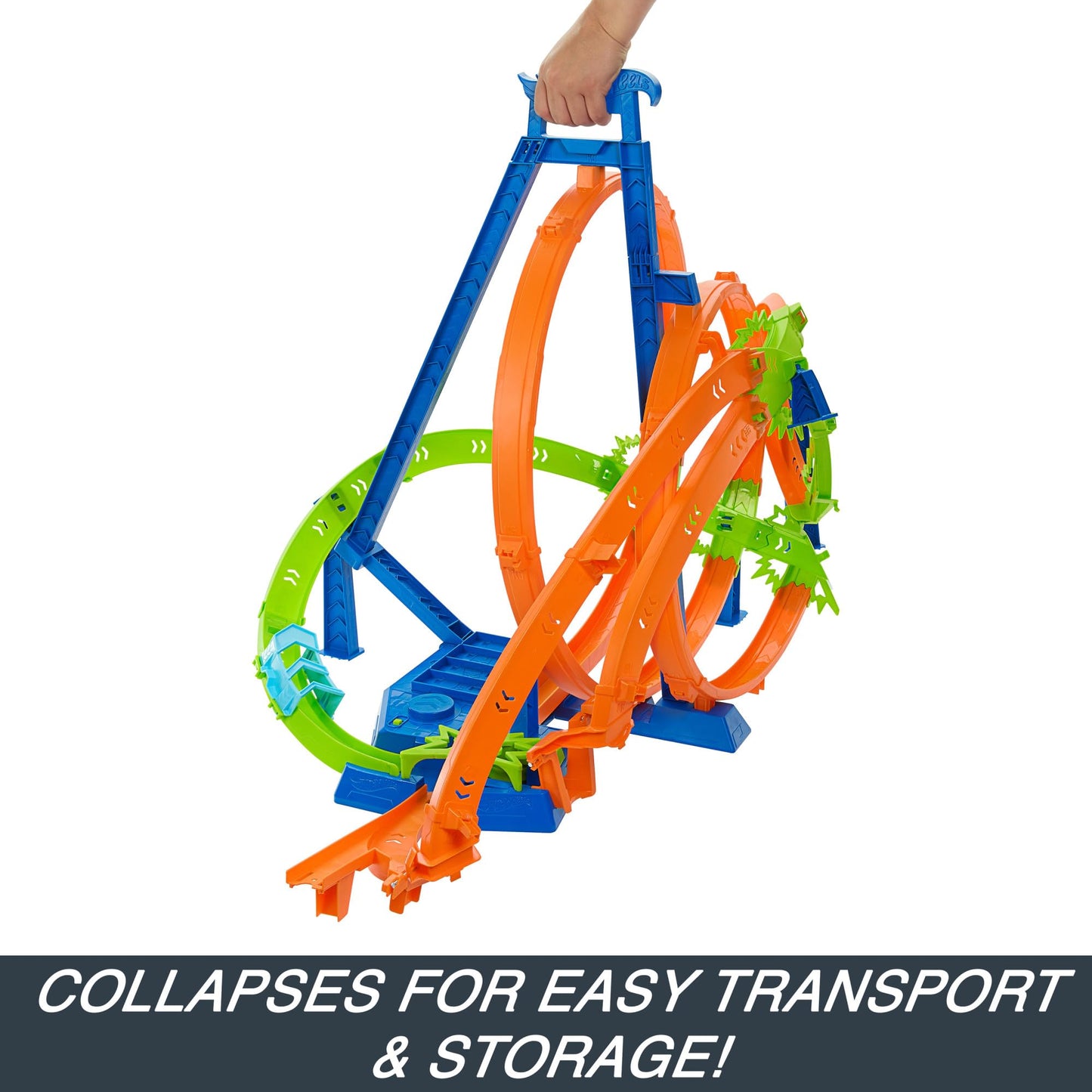 Hot Wheels Action Epic Crash Dash Track Set – 5 Crash Zones, Motorized Booster, 1:64 Scale Car (Amazon Exclusive)