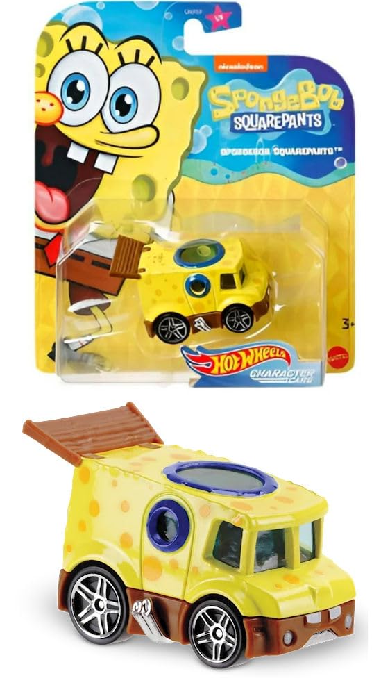Hot Wheels Underwater Wheels SpongeBob SquarePants 6-Car Bundle – SpongeBob, Patrick, Squidward, Plankton, Mr. Krabs, Sandy