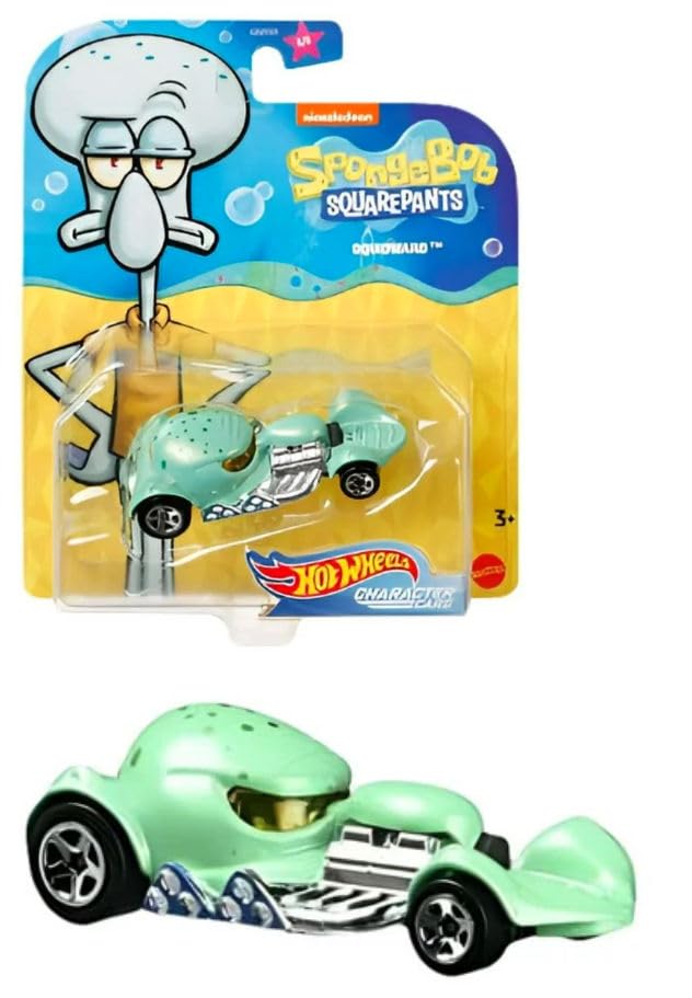 Hot Wheels Underwater Wheels SpongeBob SquarePants 6-Car Bundle – SpongeBob, Patrick, Squidward, Plankton, Mr. Krabs, Sandy