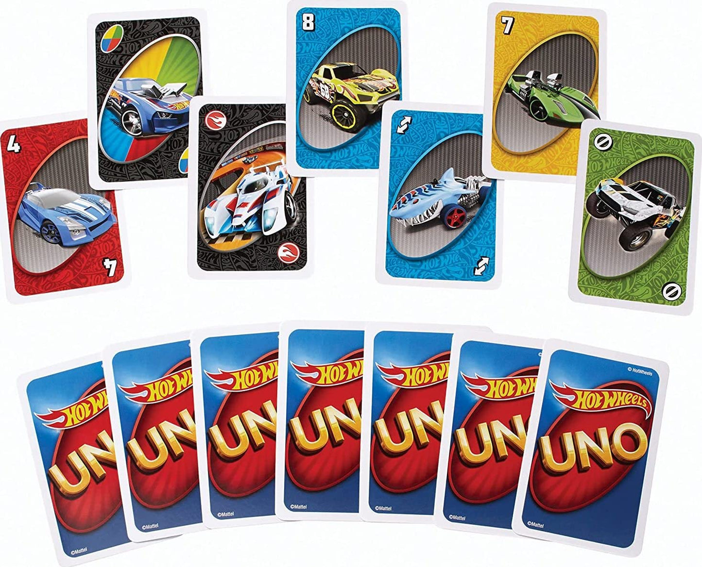 Hot Wheels UNO Matching Card Game - 112 Cards, Special Edition for Game Night