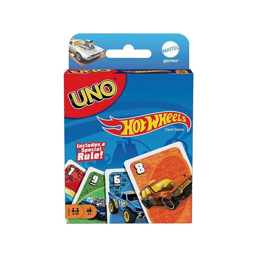 Hot Wheels UNO Matching Card Game - 112 Cards, Special Edition for Game Night