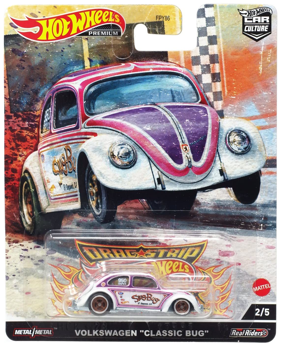 Hot Wheels Volkswagen Classic Bug – Car Culture 2/5 | Real Riders, Metal Body & Chassis
