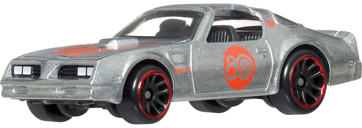 Hot Wheels 80th Anniversary 7-Pack Die-Cast Mini Cars – Zamac Finish, 3+ (JHF01)