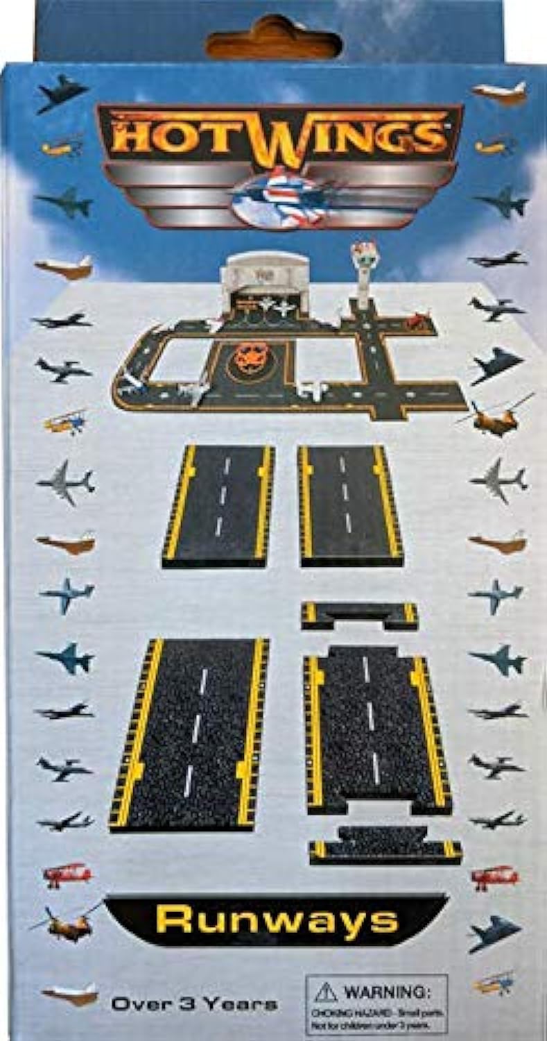 Hot Wings Planes Runway Straight Pieces — Build Your Airport Collection