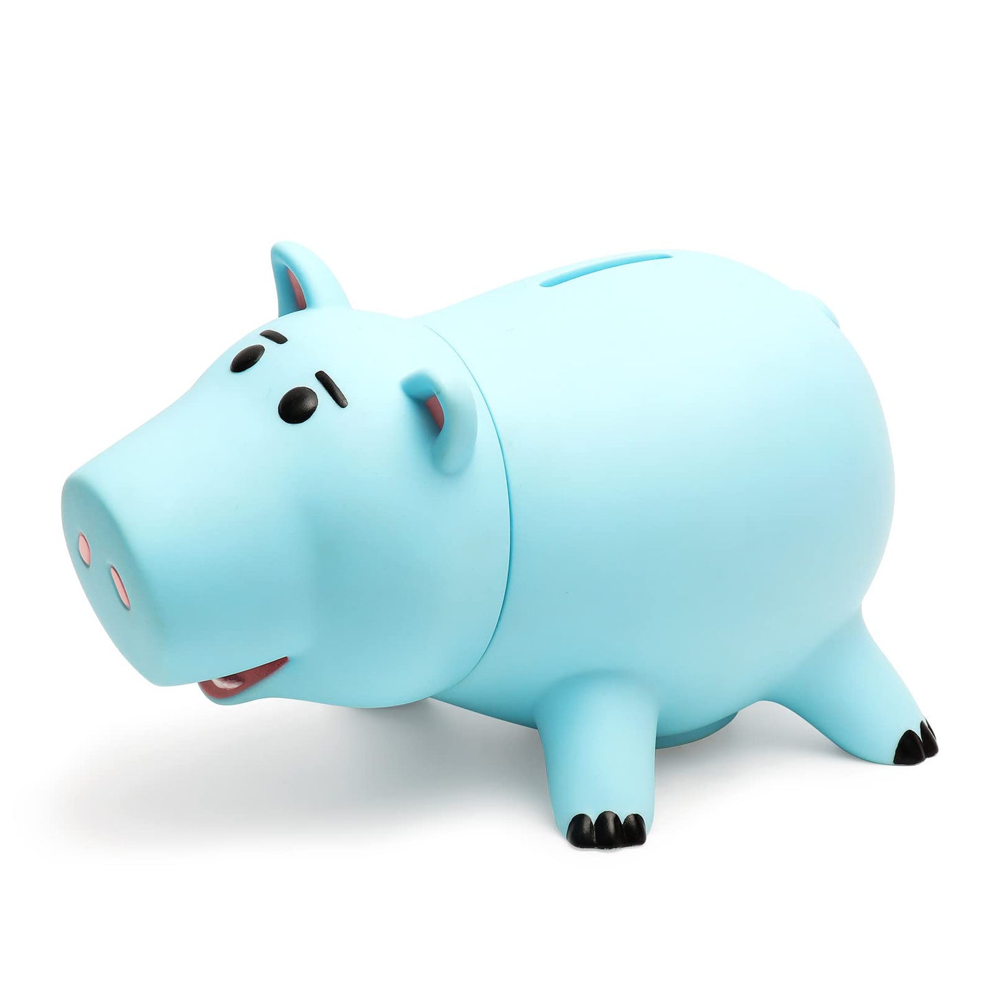 HOTFUN Hamm Piggy Bank Blue – Cute Unbreakable Plastic Coin Bank for Kids