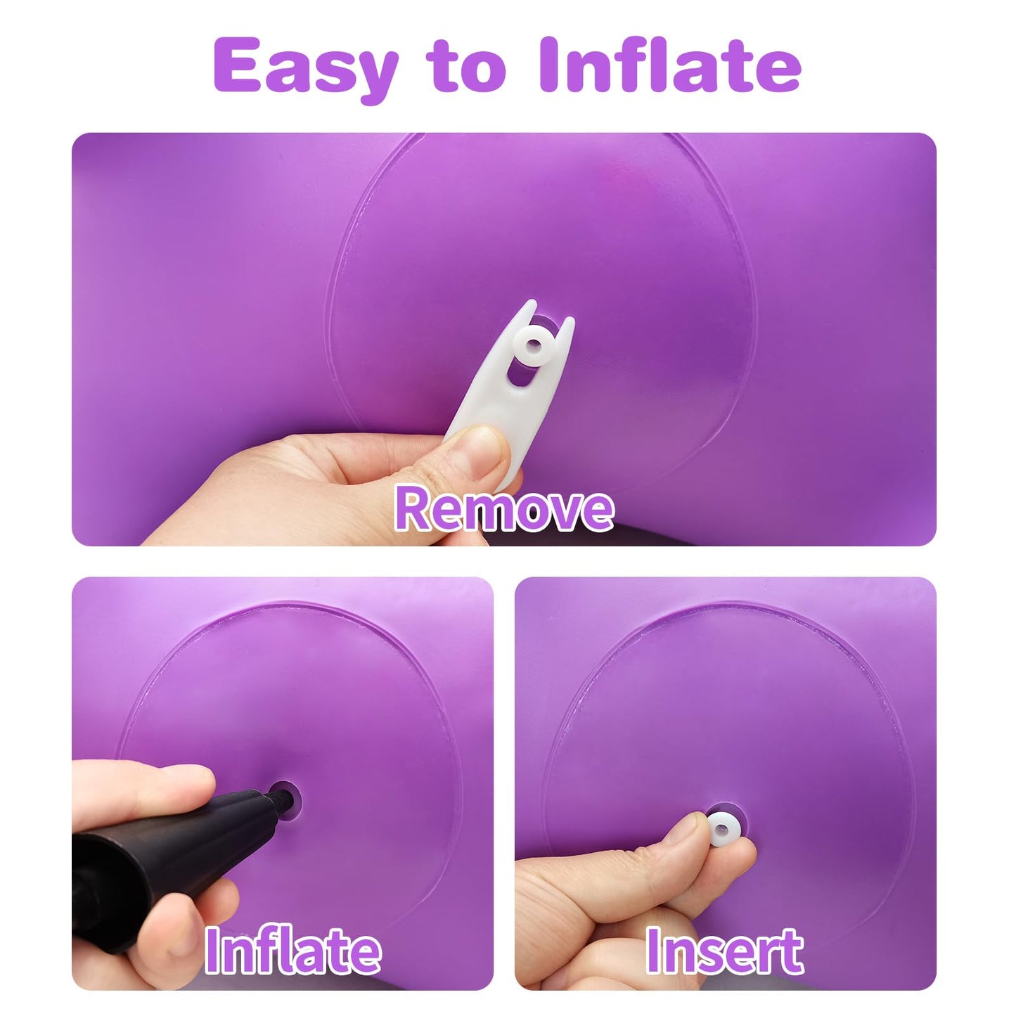HotMax Bouncy Horse: Dinosaur Hopper Toy for Toddlers 18 Months to 4 Years – Purple Inflatable Ride-On