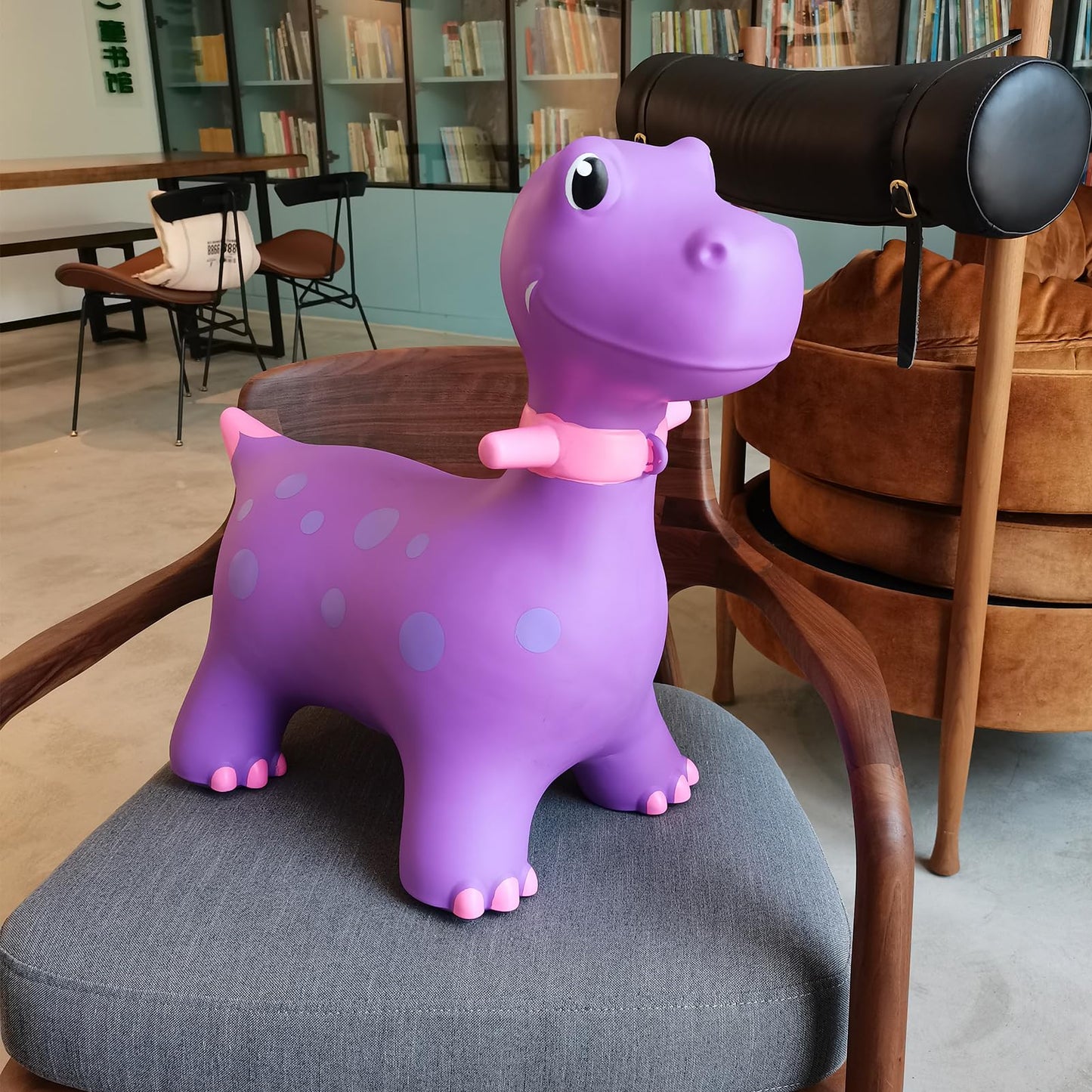 HotMax Bouncy Horse: Dinosaur Hopper Toy for Toddlers 18 Months to 4 Years – Purple Inflatable Ride-On