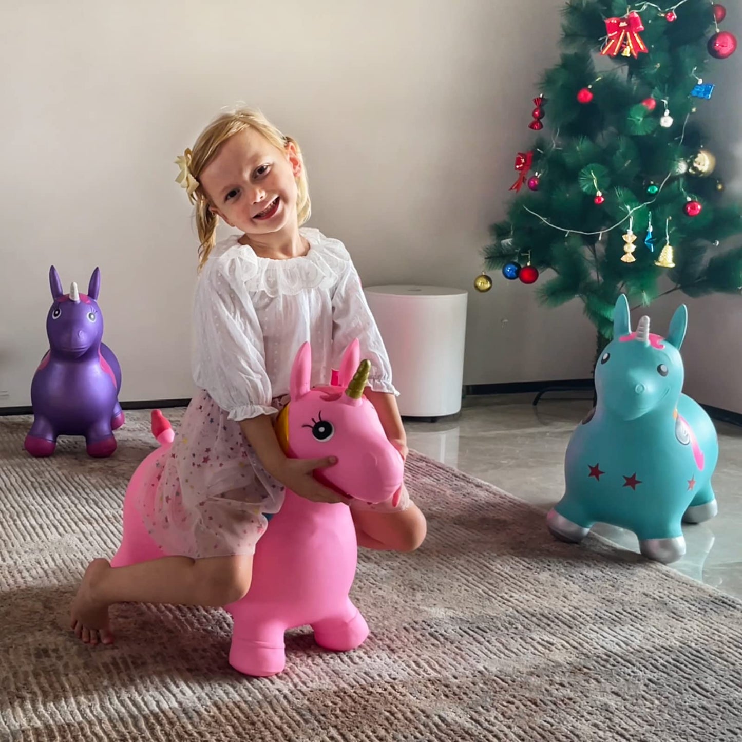 HotMax Unicorn Bouncy Horse — Pink Ride-On Toy for Toddlers (Indoor/Outdoor Fun)