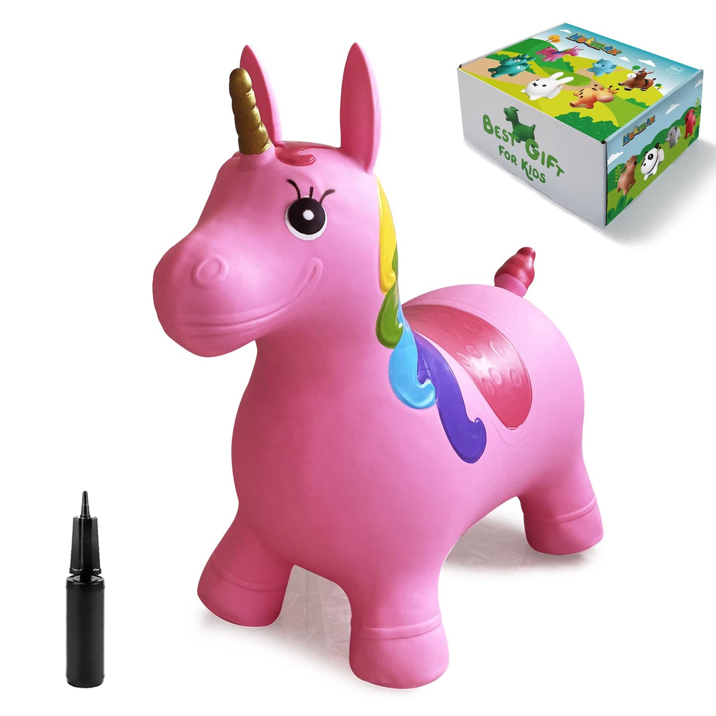 HotMax Unicorn Bouncy Horse — Pink Ride-On Toy for Toddlers (Indoor/Outdoor Fun)