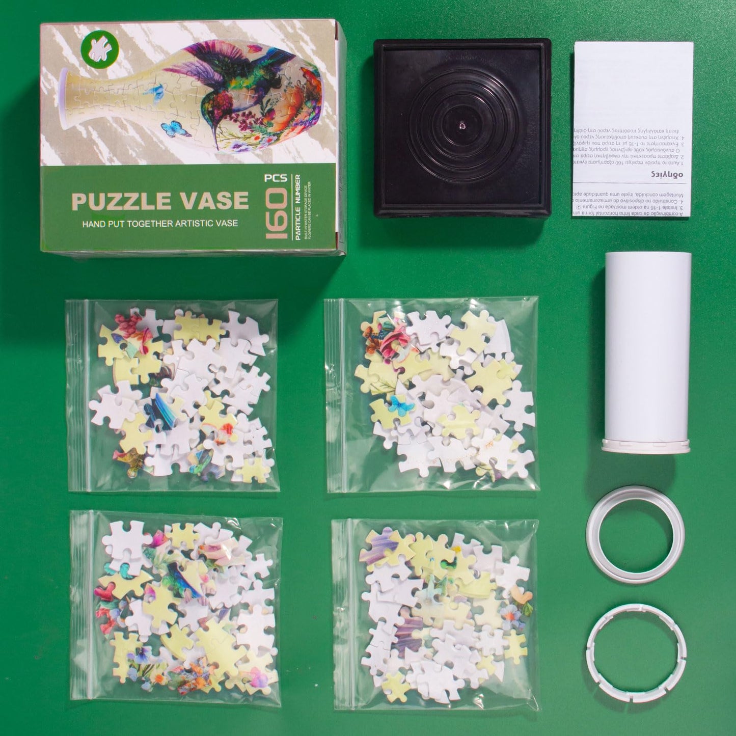 HOTPLACY 3D Puzzle Vase – 160-Piece DIY Floral Display & Gift