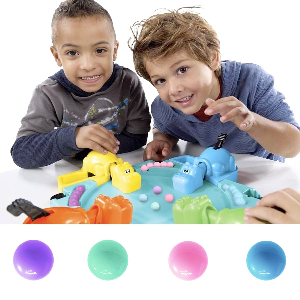 Hotusi 40Pcs Replacement Marbles for Hungry Hungry Hippos – 13.5mm Acrylic, Multicolor