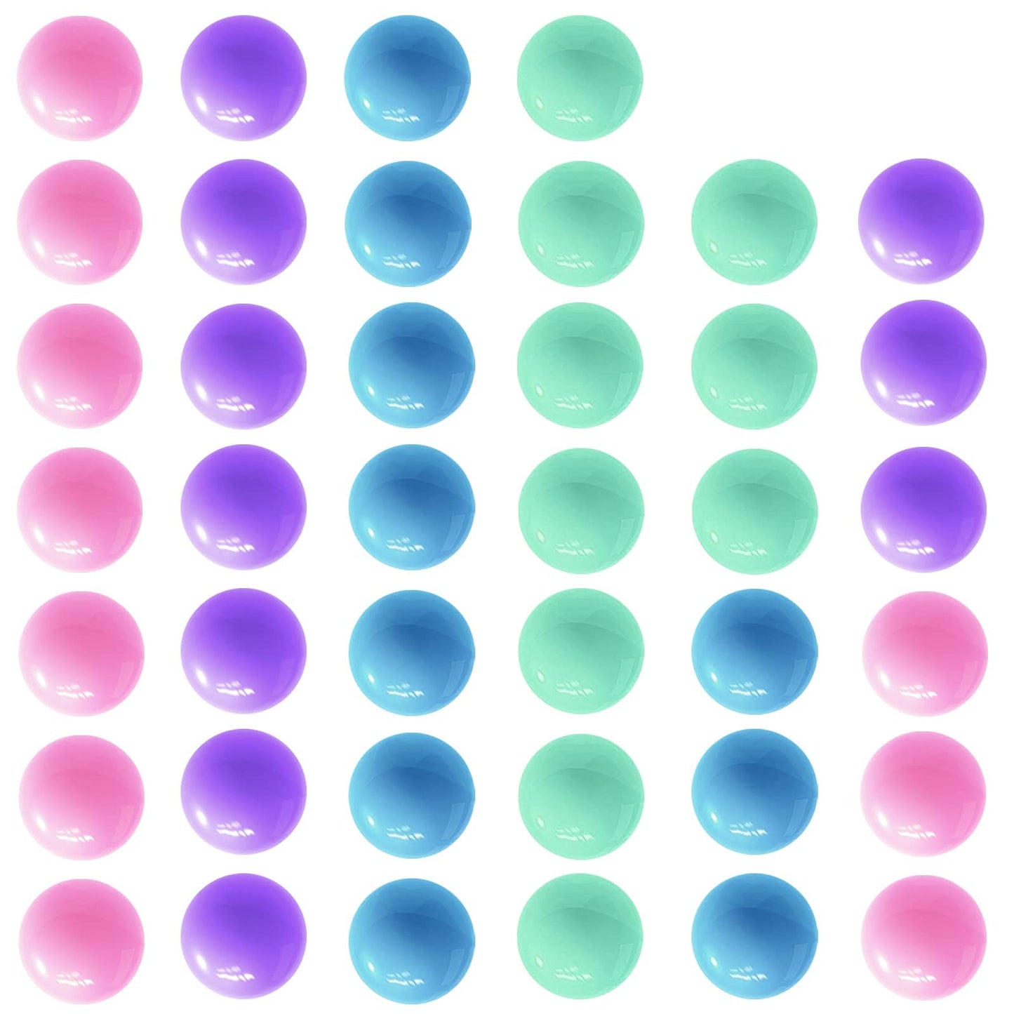 Hotusi 40Pcs Replacement Marbles for Hungry Hungry Hippos – 13.5mm Acrylic, Multicolor