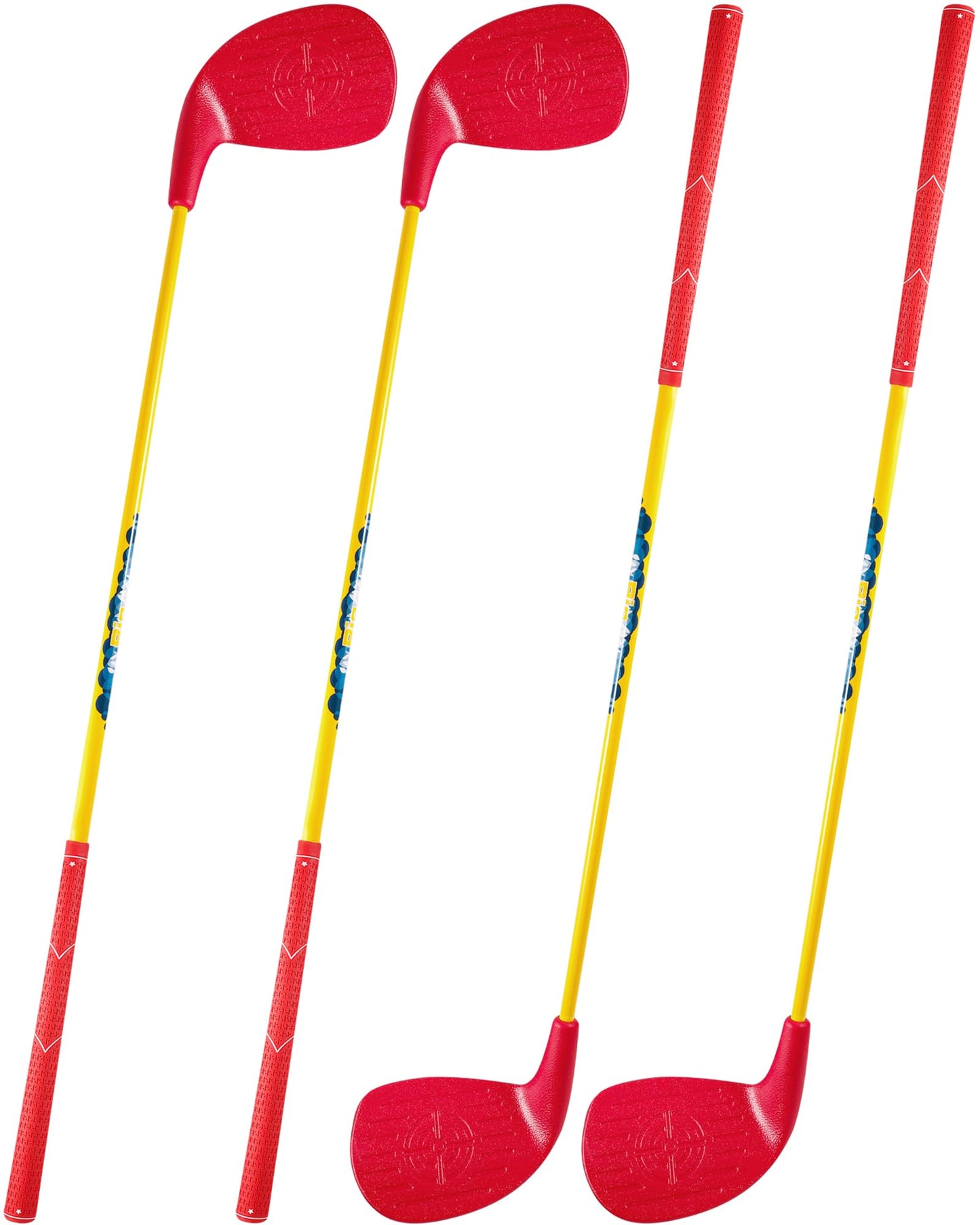 HOTWIND 4-Pack Red Golf Clubs with Oversized Heads & 36-inch Carbon Shaft — Outdoor Yard Games