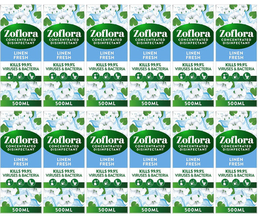 12 x Zoflora Linen Fresh  - 120ML