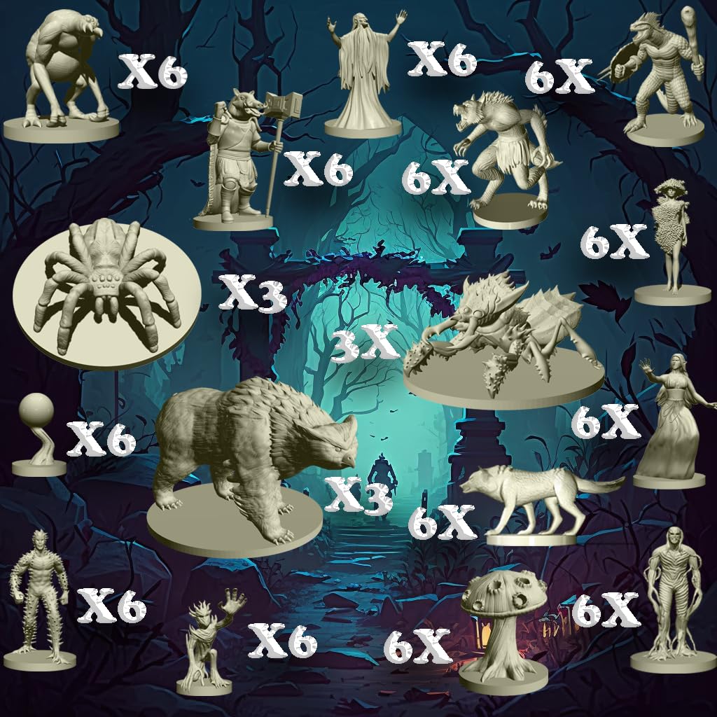 House of Bodian Mythical Heroes Forest/Swamp Edition — 90 Miniatures for RPGs & DND