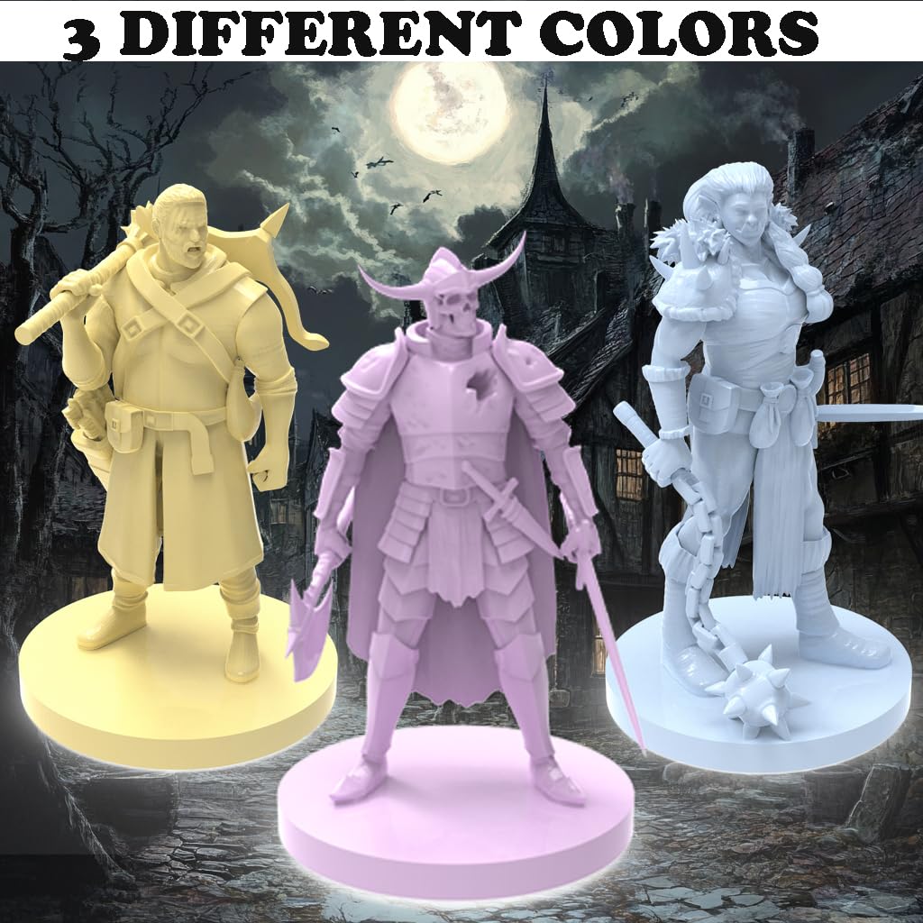 House of Bodian Mythical Heroes & Monsters Mini Figure Set – 102 Pcs, 17 Designs, 28–32mm Scale