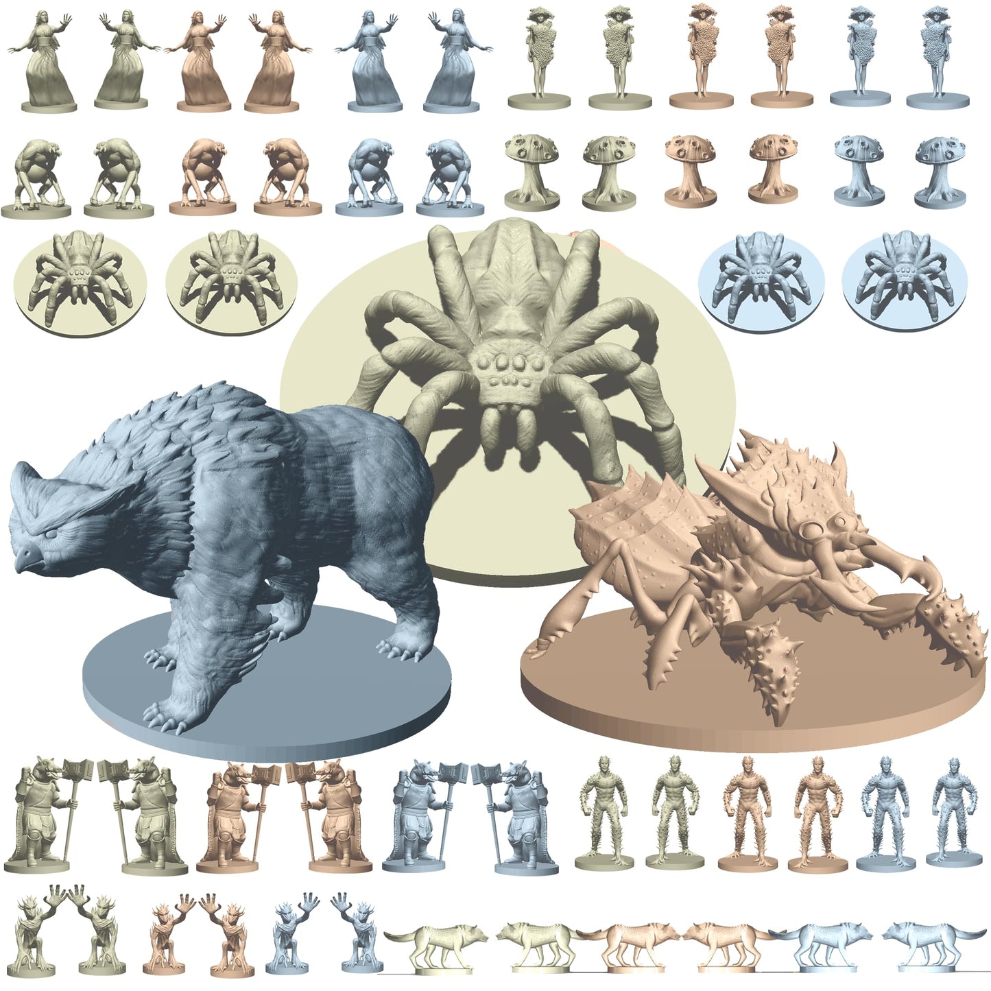 House of Bodian Mythical Heroes Forest/Swamp Edition — 90 Miniatures for RPGs & DND